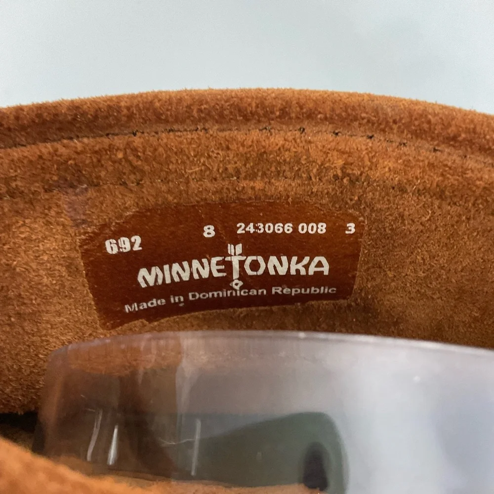 Minnetonka Fringe Suede Ankle Boots‎ Size 8